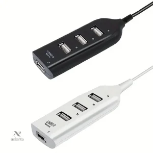 Hub USB 2.0 à 4 Ports – Multiprise Compacte pour Connexions Simultanées et Transfert de Données