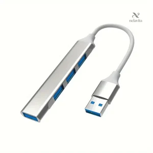 Hub USB 3.0 4 Ports Haute Vitesse – Adaptateur Multiprise Compact pour Ordinateurs et Accessoires