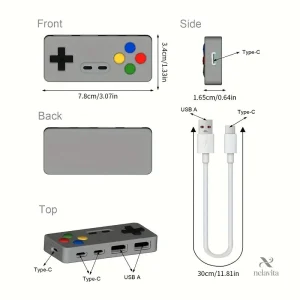 Adaptateur USB design manette rétro pour PC