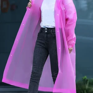 Imperméable Long Unisexe avec Capuche pour voyages