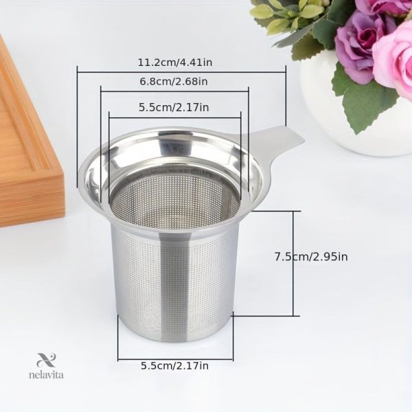 Filtre à thé en acier inoxydable pour boissons chaudes