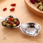 Théière infuseur en inox, design cœur élégant