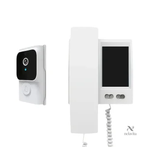 Interphone Vidéo Filaire avec Écran et Caméra HD – Sonnette de Porte avec Moniteur Intégré et Audio Bidirectionnel