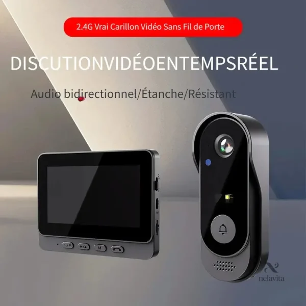 interphone-video-sans-fil-avec-ecran-sonnette-connectee-2-wvbsn7-1 Interphone vidéo sans fil avec écran et audio bidirectionnel