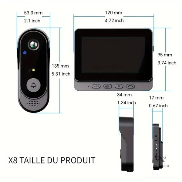 Caméra de surveillance avec vision en temps réel