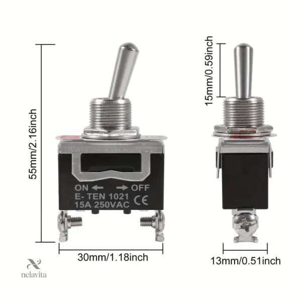 Commutateur industriel 15A pour applications électroniques