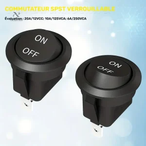 Interrupteur ON/OFF 20A adapté aux environnements marins