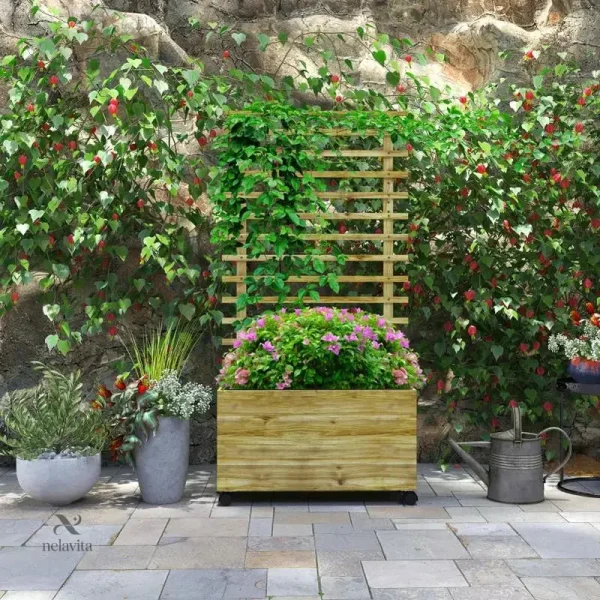 jardiniere-en-bois-avec-treillis-integre-pot-de-fleurs-id-eewoss-1 Jardinière en bois avec treillis pour plantes grimpantes