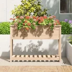 Bac à fleurs surélevé en bois pour jardin