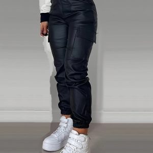 Jean cargo femme avec poches pratiques