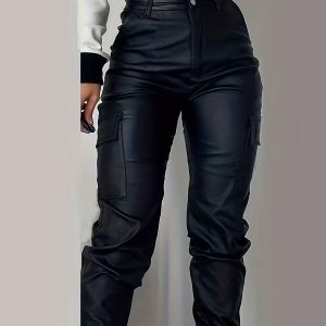 Jean femme cargo style décontracté multi-poches