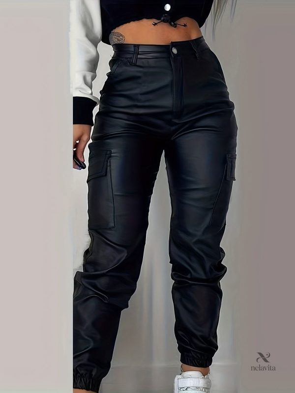 Jean femme cargo style décontracté multi-poches