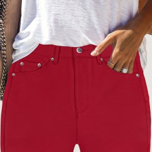 Jean skinny taille haute pour femmes, style moderne