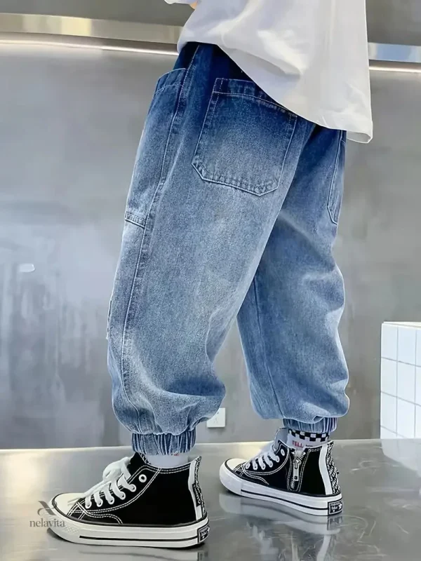 jean-garcon-taille-elastique-pantalons-enfant-confortable-aoeeyv-1