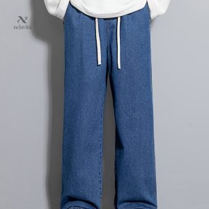 Jean large en denim style streetwear