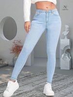 Jean Taille Haute Extensible pour Femme