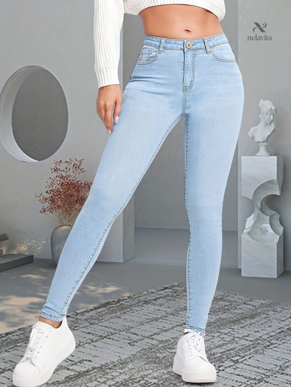 Jean Taille Haute Extensible pour Femme