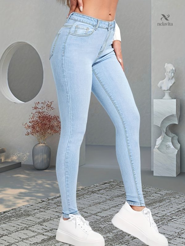 Jean Skinny Femme en Denim à la Mode