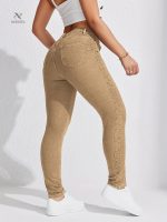 Jean skinny ajusté pour femme, style moderne