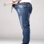 Jeans Slim Fit pour Hommes Grande Taille - Mélange de Coton Extensible