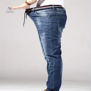 Jeans Slim Fit pour Hommes Grande Taille - Mélange de Coton Extensible