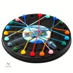 Puzzle de logique en plastique avec élastiques colorés