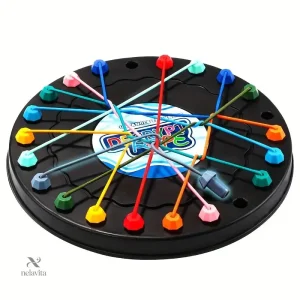Puzzle de logique en plastique avec élastiques colorés