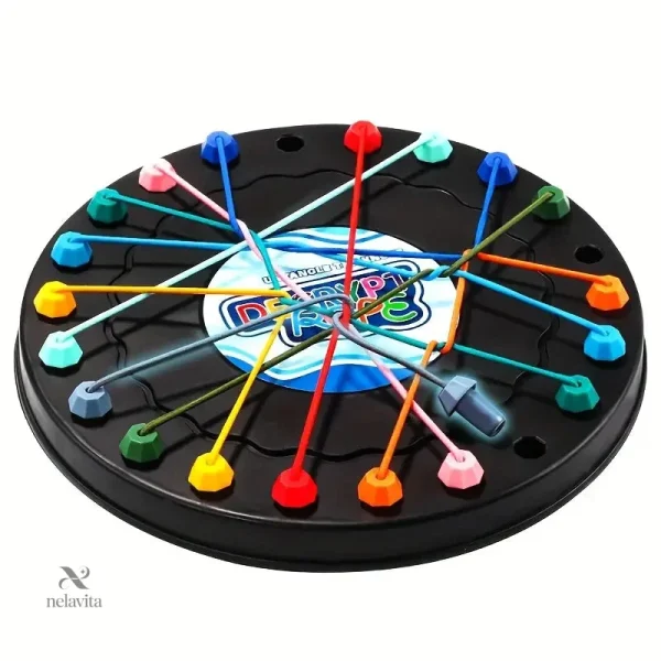 Puzzle de logique en plastique avec élastiques colorés