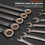 Clés à cliquet métriques pour travaux variés