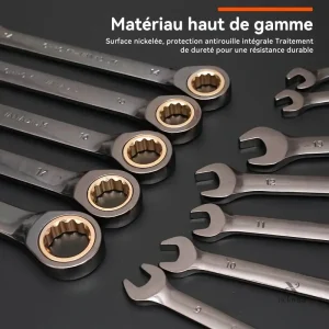 Clés à cliquet métriques pour travaux variés
