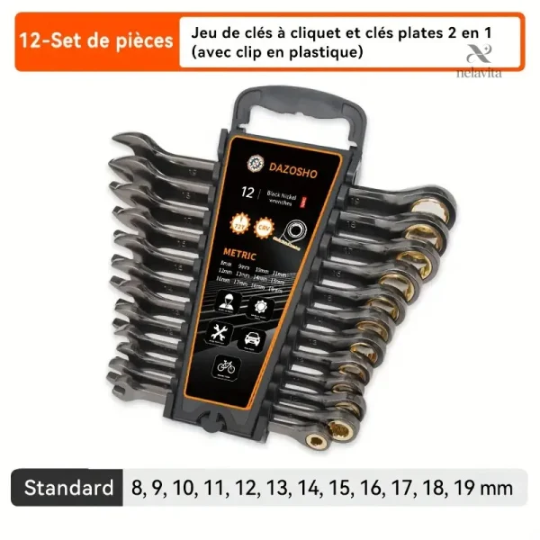 Set de clés en acier pour utilisation quotidienne