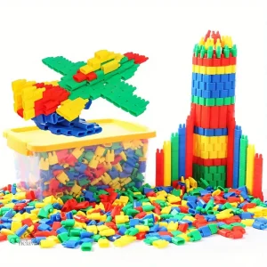 Kit créatif de modélisme pour enfants, blocs colorés