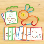 Cartes modèles et bâtonnets colorés pour enfants