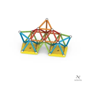 Jeu de construction magnétique coloré avec bâtonnets et billes