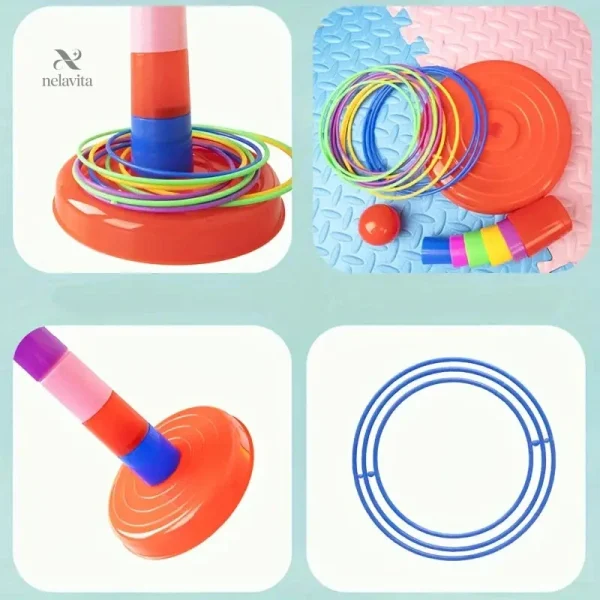 Activité ludique de lancer d’anneaux pour les enfants