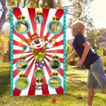 Jeu de lancer de sacs clown pour enfants, animation festive