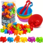 Jeu de motricité pour enfants avec animaux colorés
