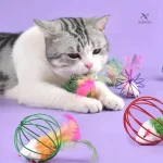 Souris en cage, jouet stimulant pour chats curieux