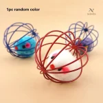 Souris en cage pour chat, accessoire essentiel de jeu