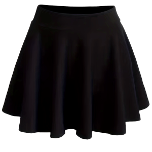 Jupe Basique Grande Taille - Taille Haute, Ourlet Volanté