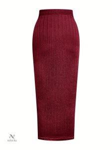 Jupe longue côtelée pour un look chic