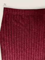 Jupe taille haute en coton côtelé
