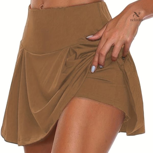 Jupe/Short taille haute avec finition soignée