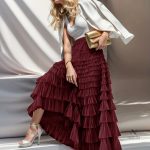 Jupe tendance avec volants en tulle
