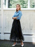 Jupe de style vintage avec volants