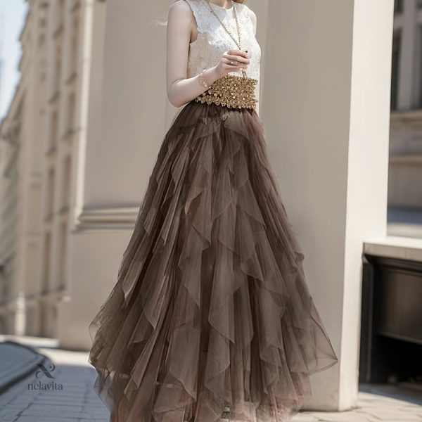 Jupe pour femmes, superposition de tulle