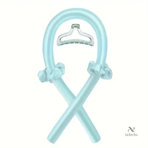 Kit Boucles Sans Chaleur en Satin – Bande Flexible avec Chouchous et Pince pour Coiffure Douce et Naturelle