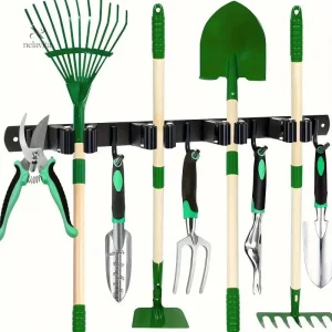 Kit d'outils de jardinage avec support mural