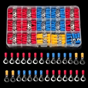 Kit de cosses à œillet isolées multicolores pour électronique