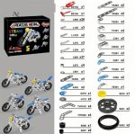 Modélisme en métal, kit moto, 139 pièces pour créatifs